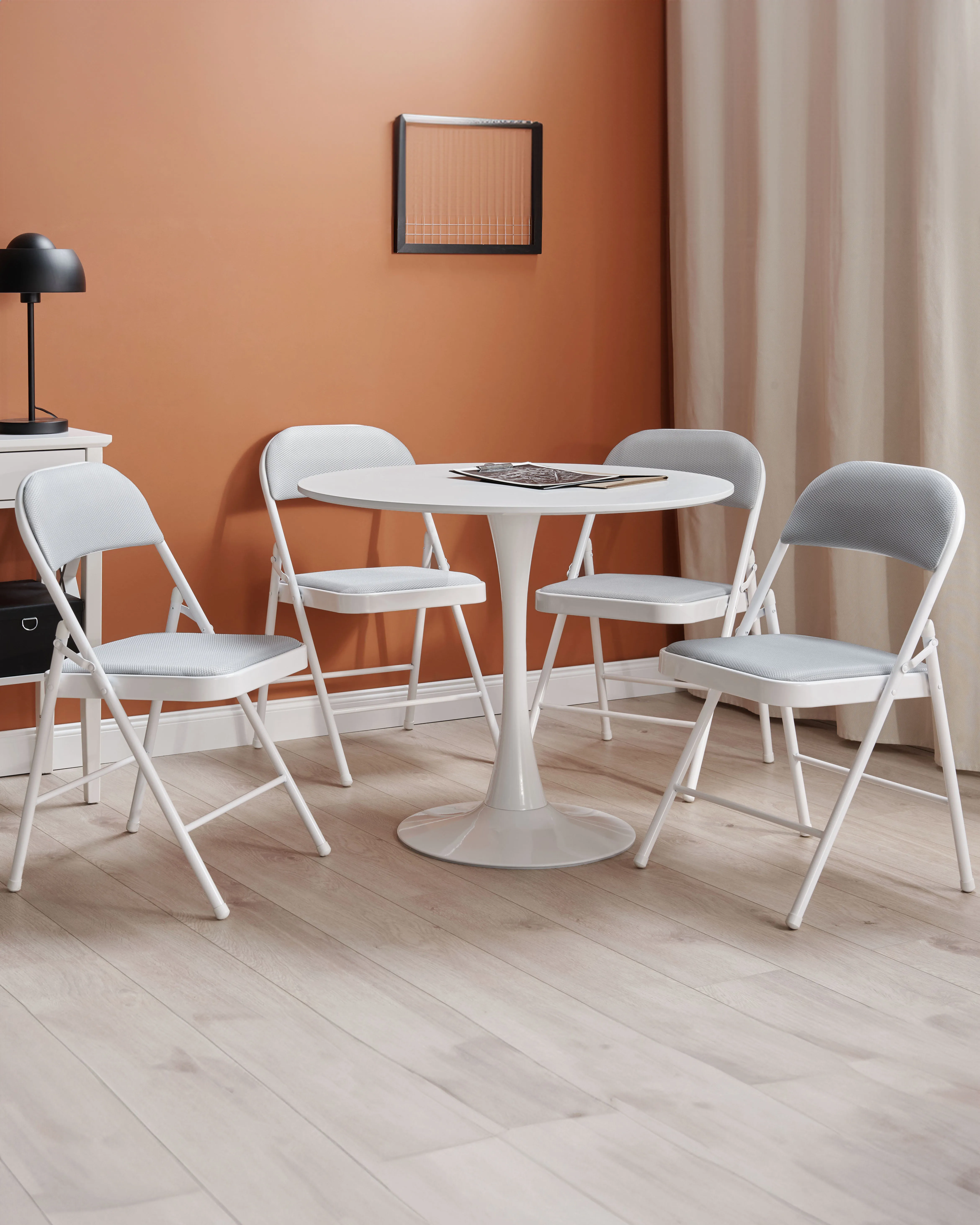 Set van 4 klapstoelen SPARKS Lichtgrijs