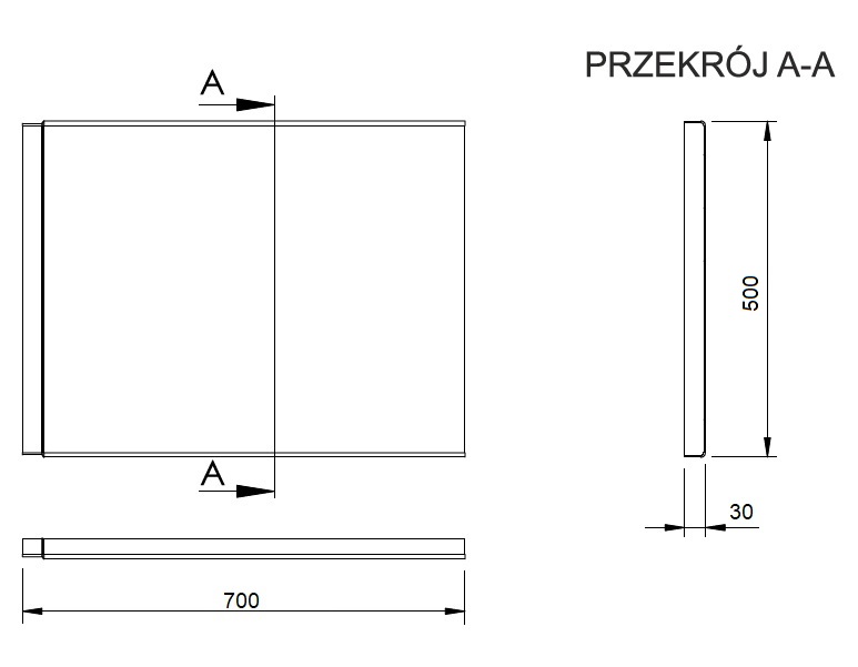Plazan Modern Slim ligbad met paneel acryl 150x70cm wit glans