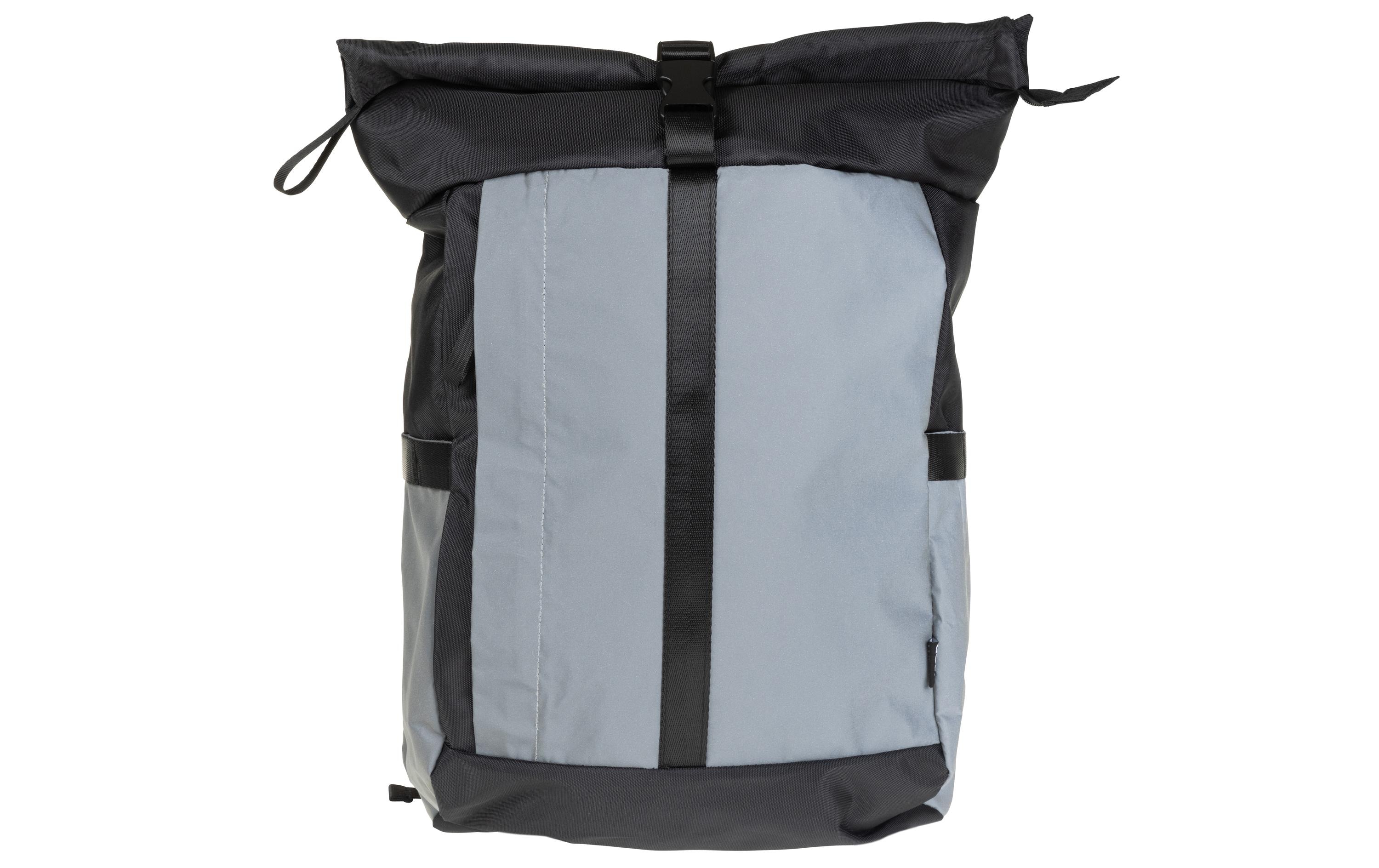 Rucksack Veedi Rolltop Reflective 22 l, SchwarzFunktionaler und bequemer Alltagsrucksack
