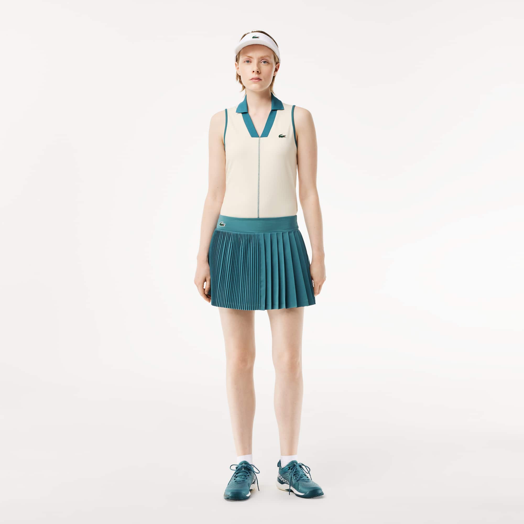 Polo Tennis Ultra-Dry Manches Courtes - Blanc - Lacoste - Femme