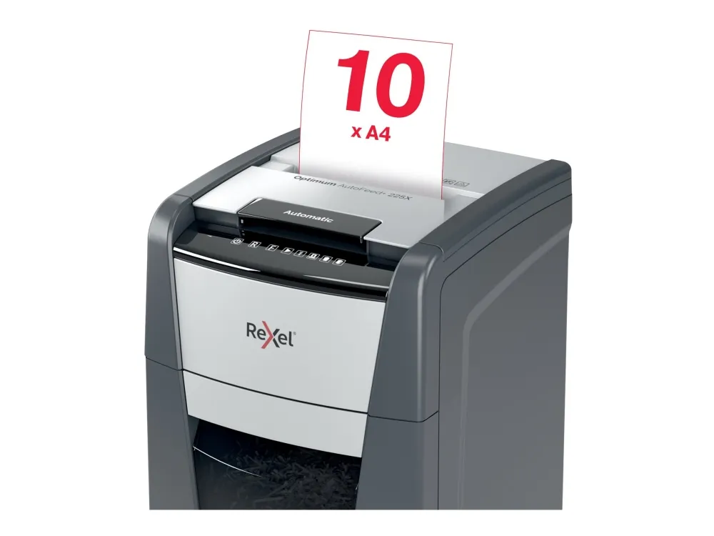 Makulator Rexel Optimum AutoFeed  225X krydsmakulering 4x25 mm (P-4)