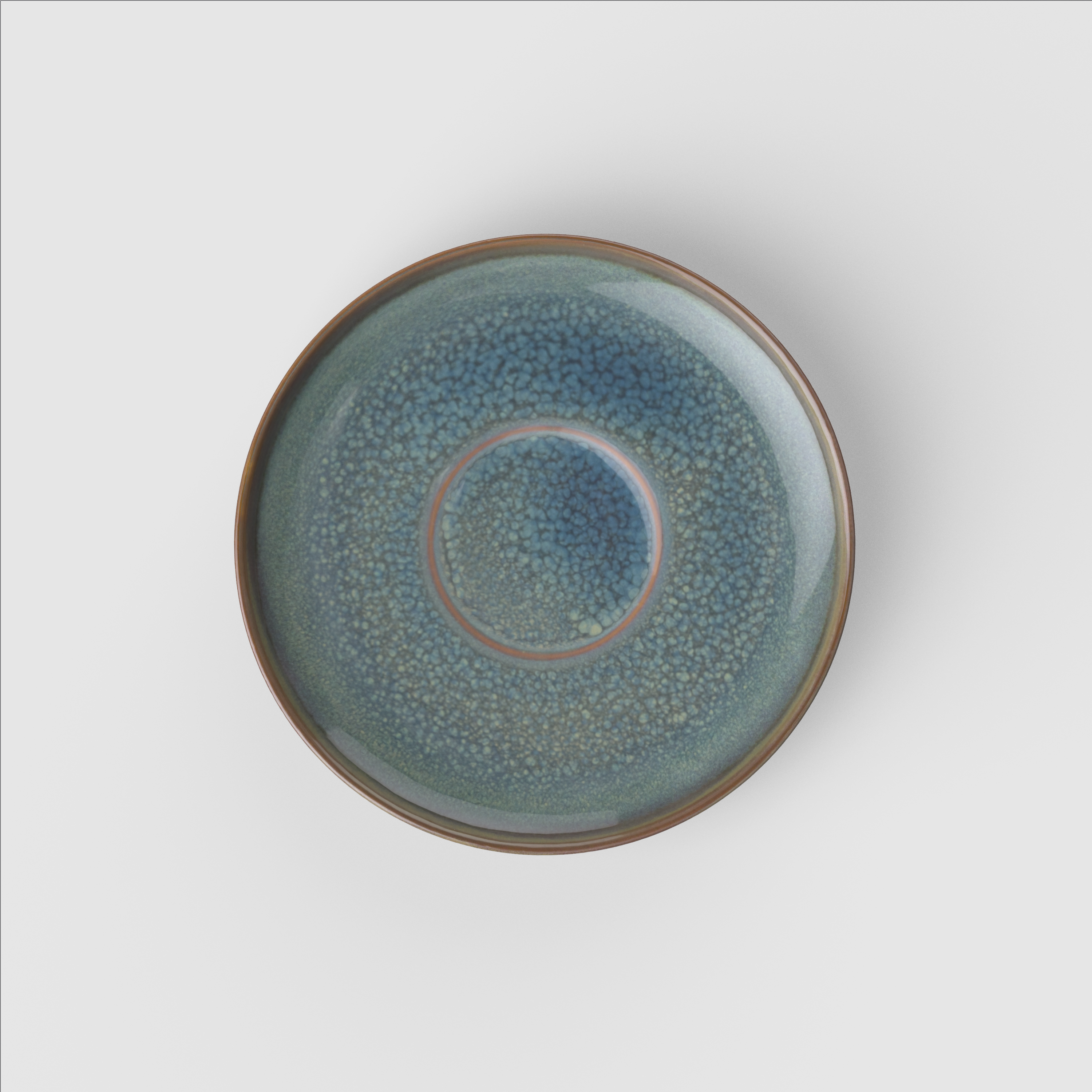 Crafted Coffee cup saucer Green, 5.9'', Premium Porcelain