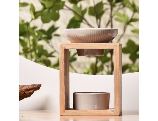 ZEN AROME - Diffuseur d'huiles essentielles Brûle parfum en bambou et céramique naturéa yona
