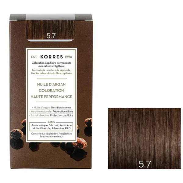 Coloração permanente Korres Castanho 5.7