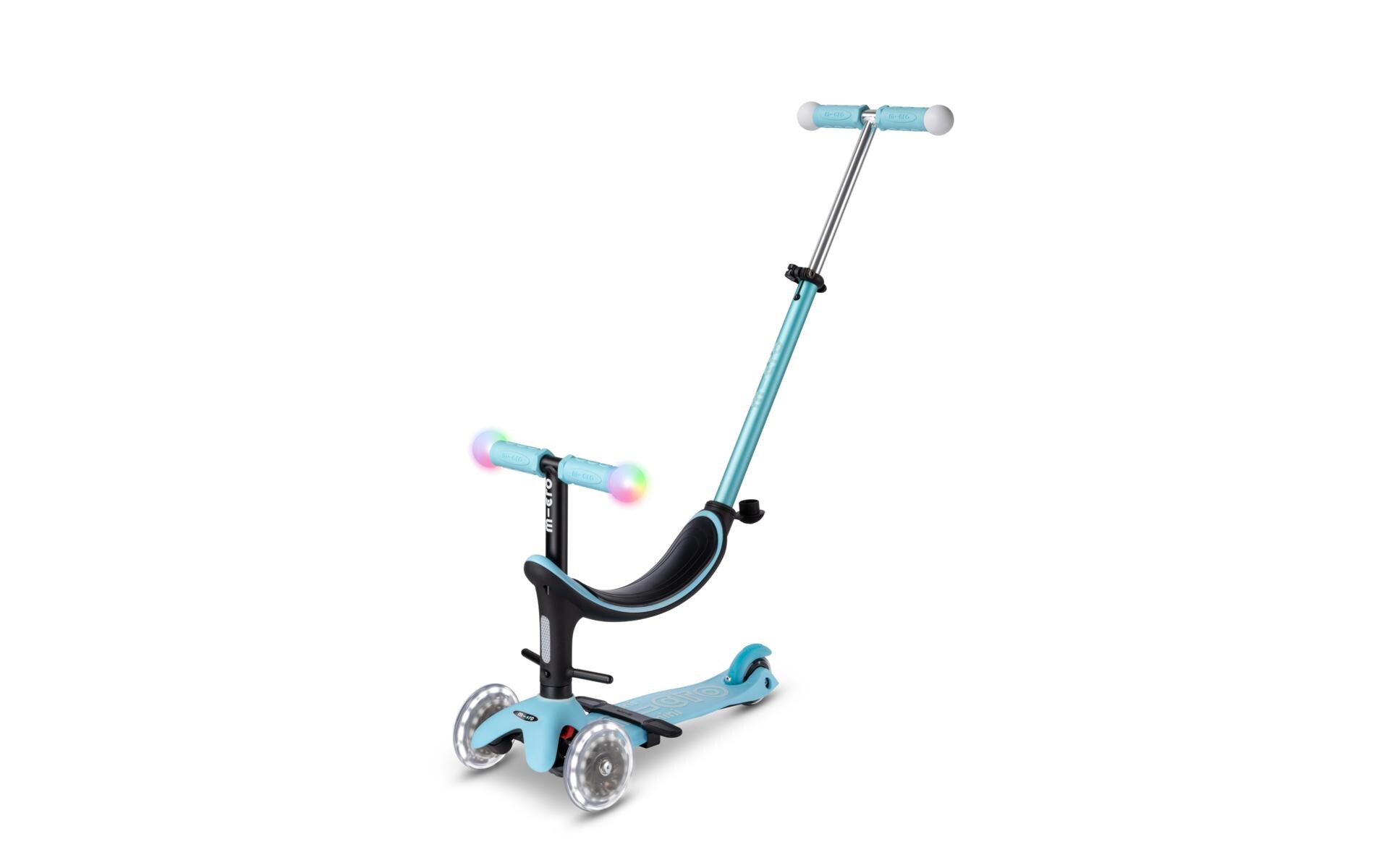 Kickboard Mini2Grow Deluxe Magic LED, Blue<br>All-in-one Scooter für die ersten Lebensjahre