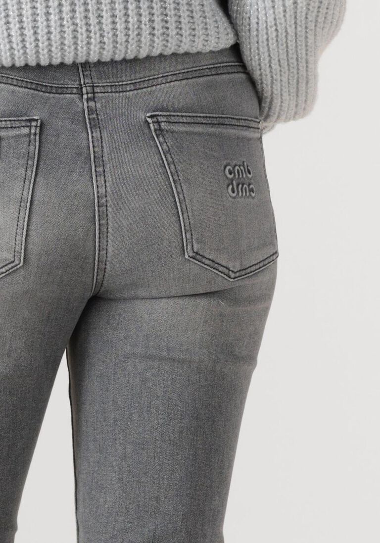 grijze cambio slim fit jeans raja cmb applikation