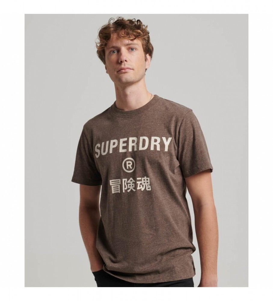 Camiseta Superdry Vintage Logo Marrom