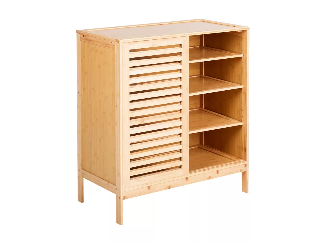 Buffet à 2 portes en bambou bois clair MIDWOOD