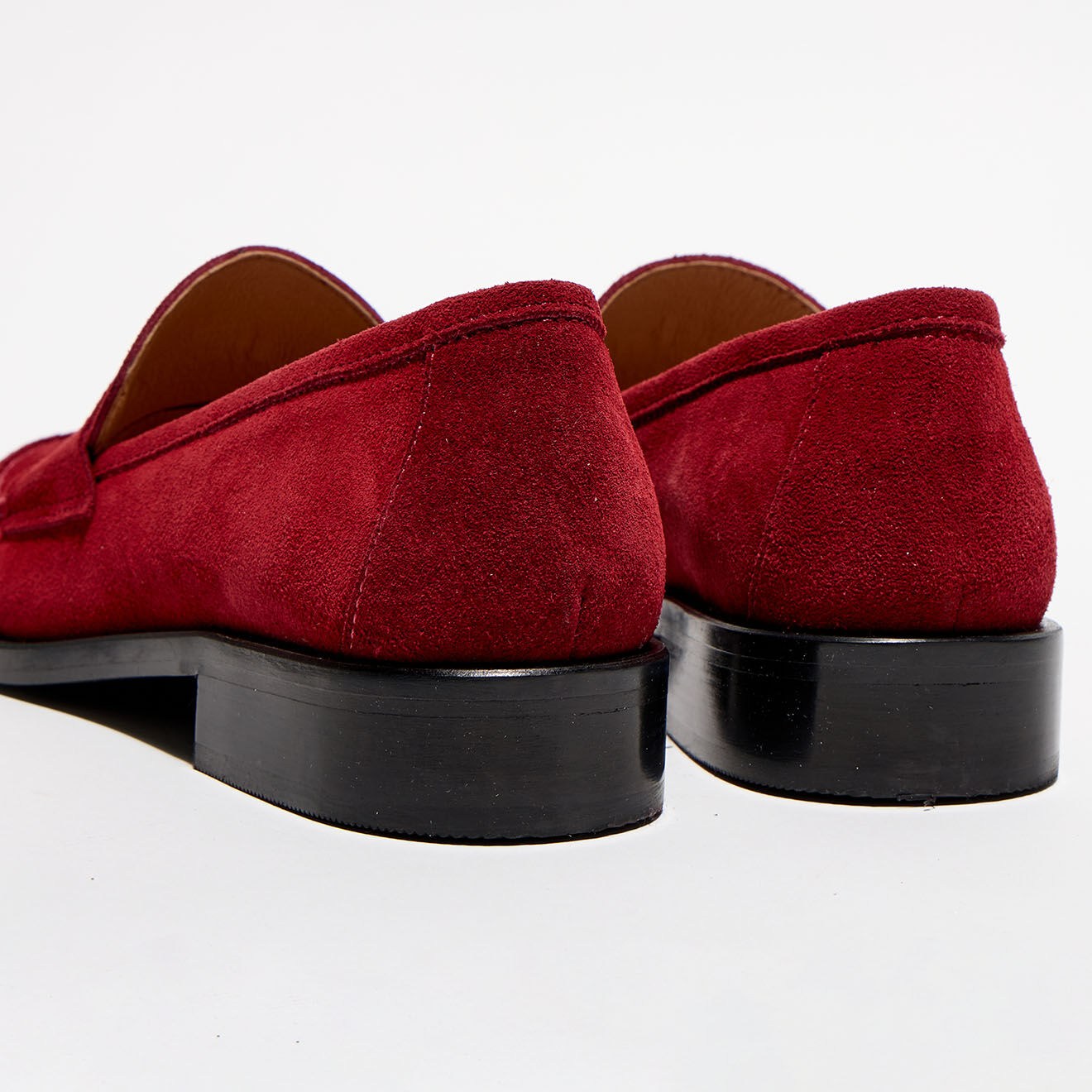 Apologie Mocassins en Velours de Cuir Juliette framboise