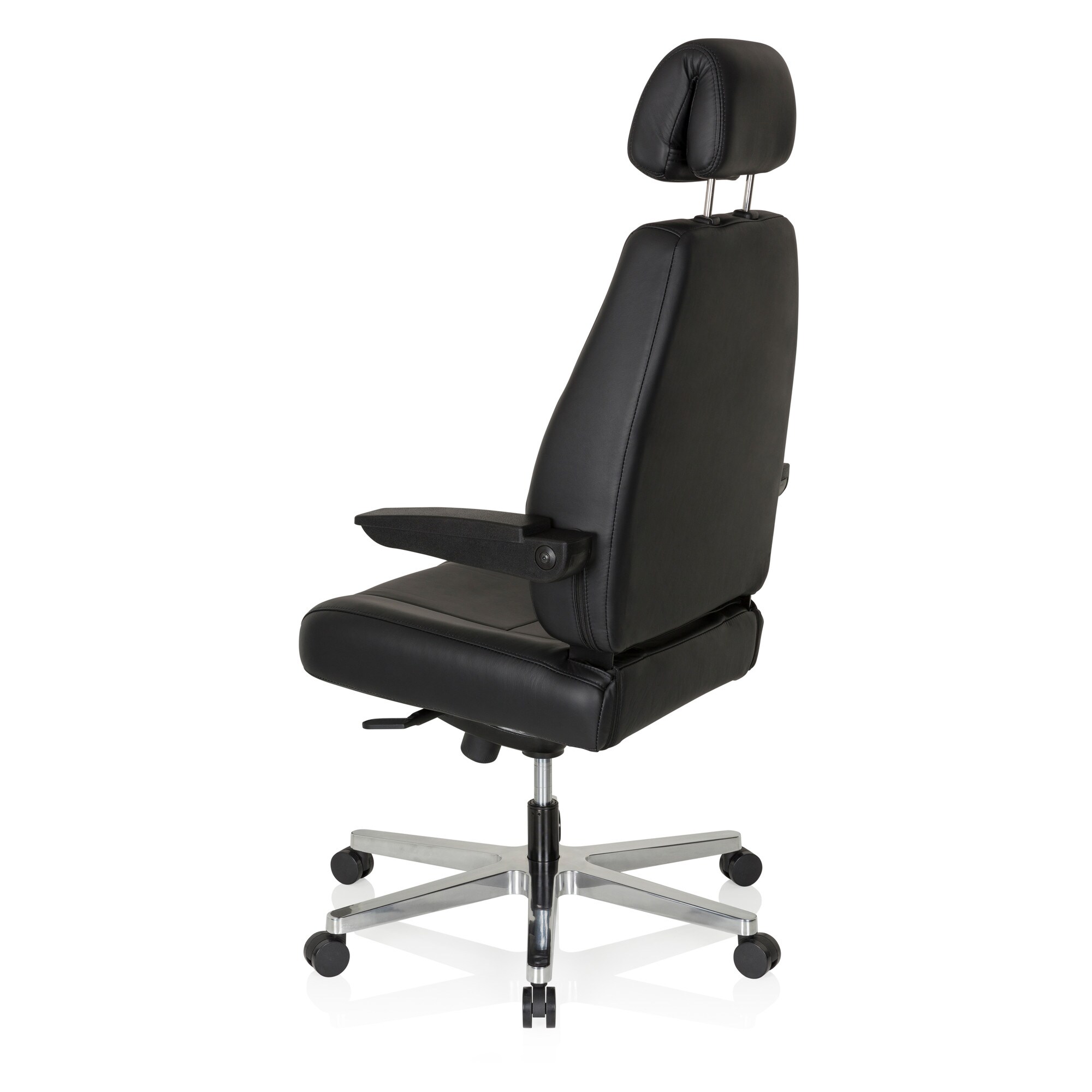 XXL Drehstuhl 24 HOURS Leder mit abklappbaren Armlehnen hjh OFFICE