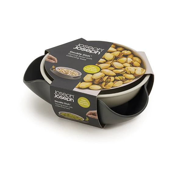 Bol à collation Double dish avec base de collecte des déchets Joseph J