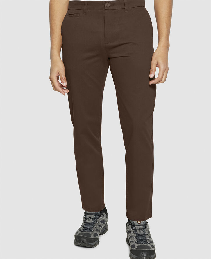 Knowledge Cotton Apparel CHUCK regular chino twill pants - GOTS/Vegan Demitasse (brown)