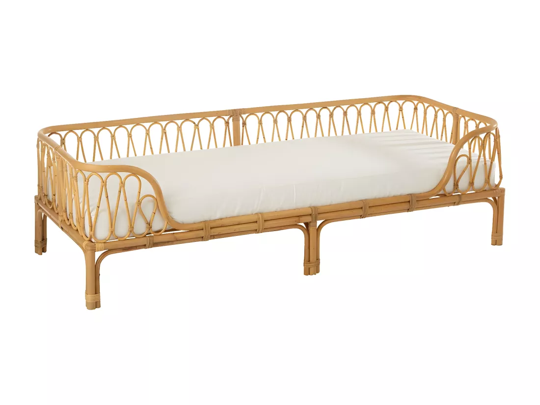 Lit Banquette en Rotin 