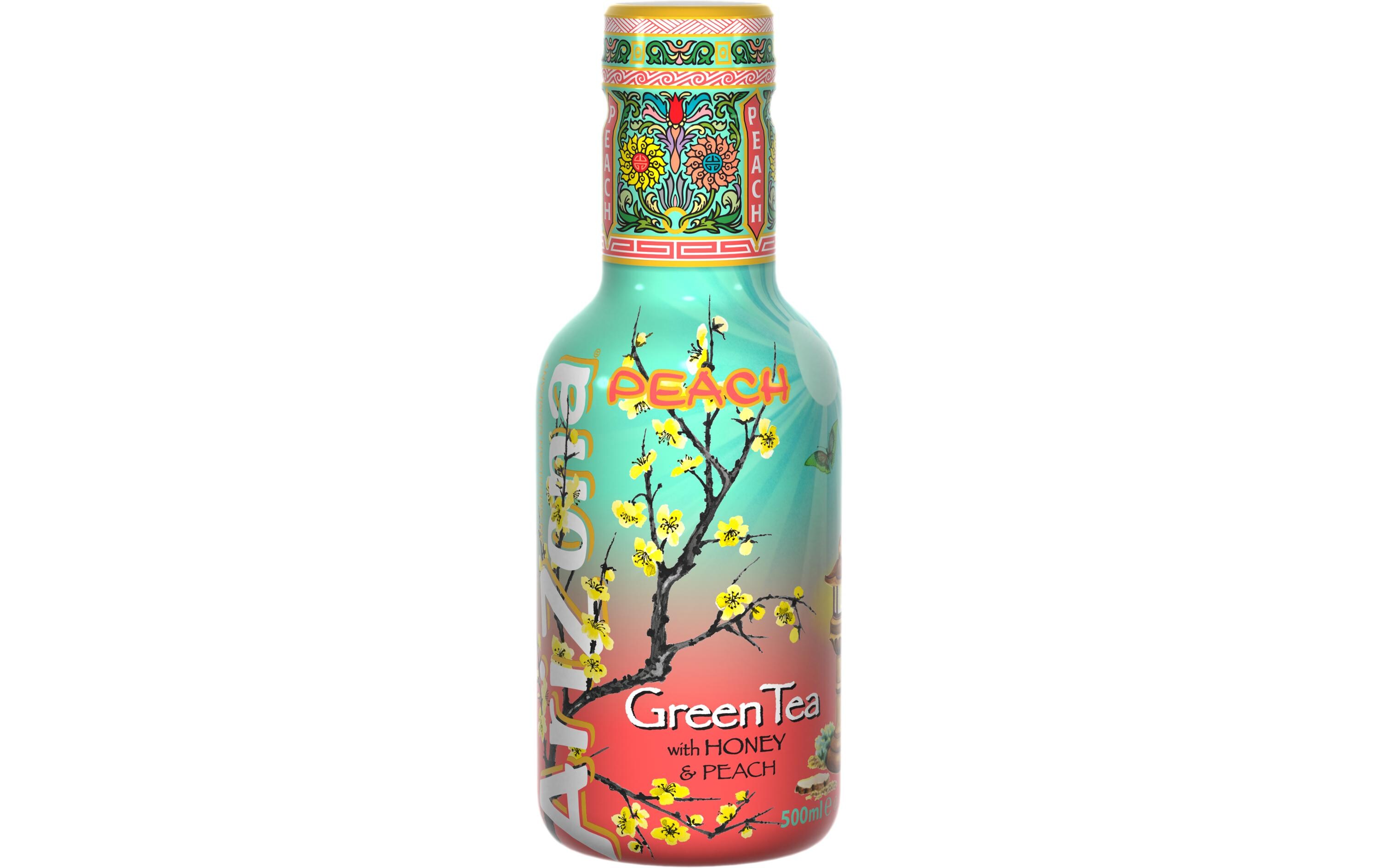 Green Tea Peach 6 x 0.5 lErfrischungsgetränk aus grünem Tee und Pfirsichsaft
