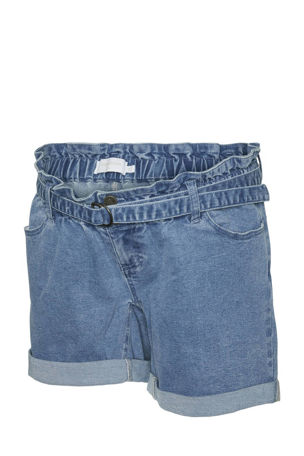MAMALICIOUS regular fit short MLNEWBARKA medium blue denim