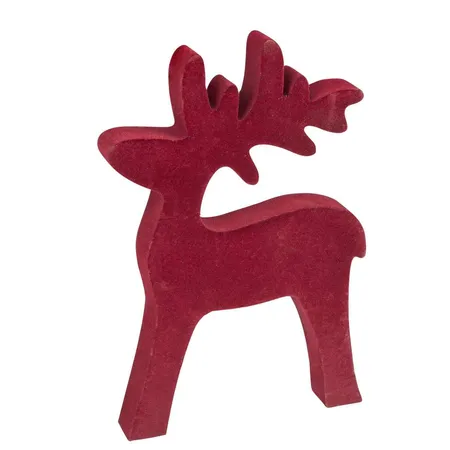 Idena Rentier rot beflockt, ca. 21 x 13 x 2 cm