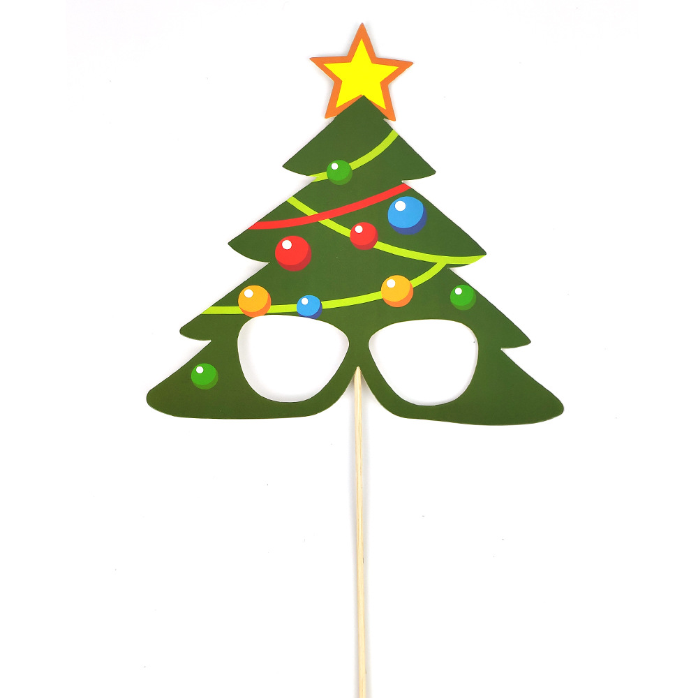 (32er Set) Photo Booth Fotorequisiten Party Foto Accessoires Dekorationen für lustige Bilder - Weihnachten