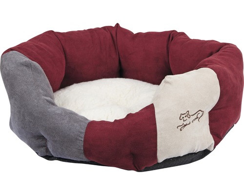 KERBL Amelie knuffelbed 71x64x16 cm bordeaux-antraciet