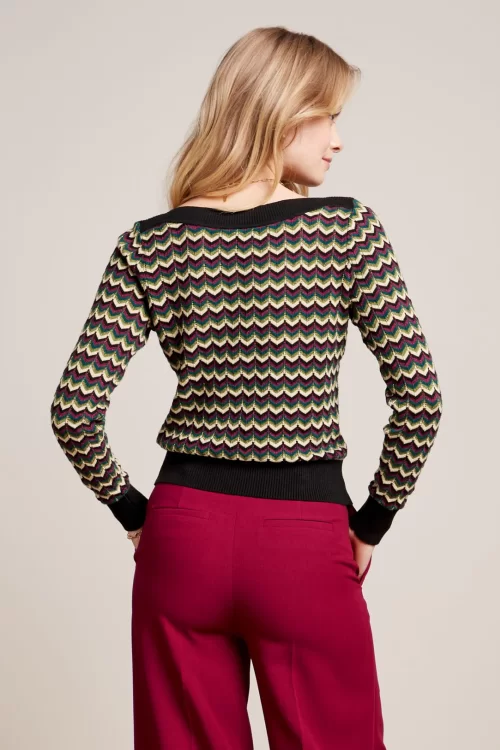 King Louie Audrey Woogie top in zwart
