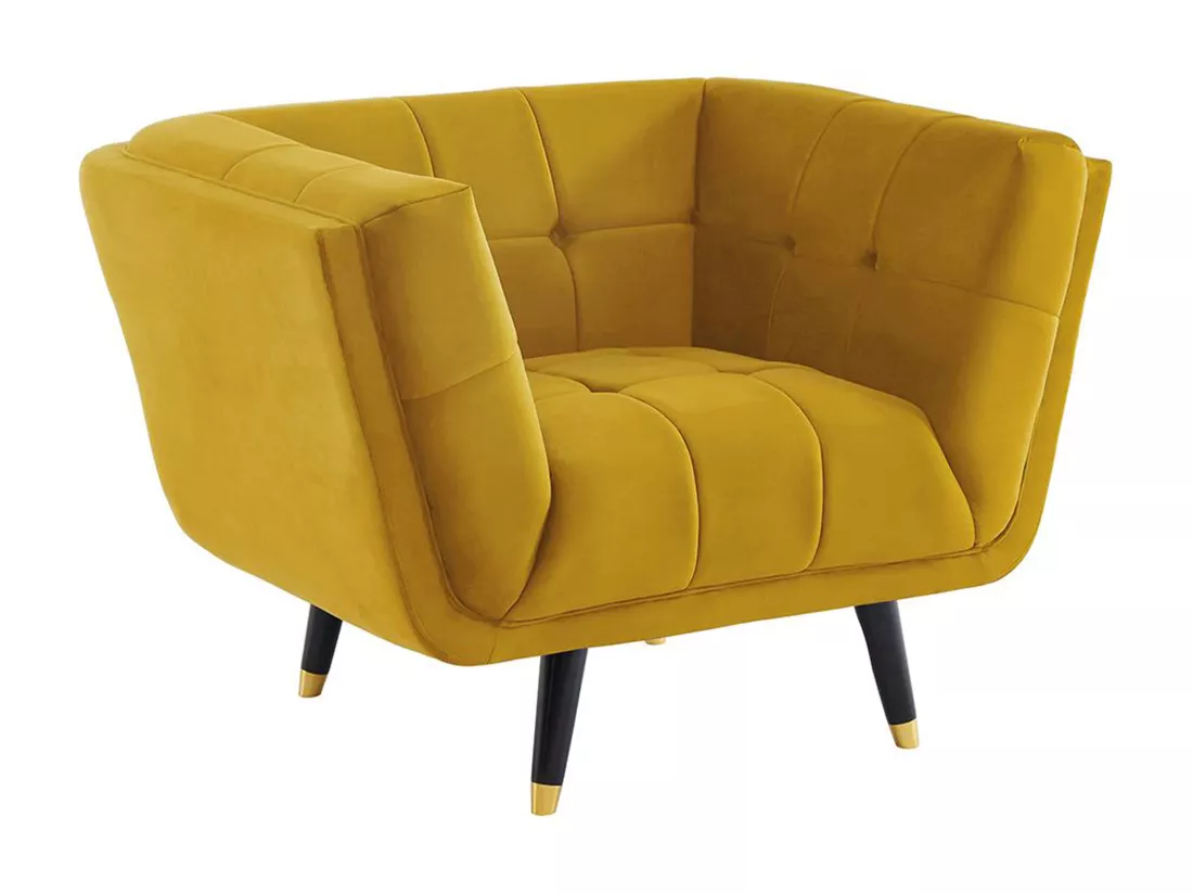 Fauteuil SAMANTHA II en velours - Ocre