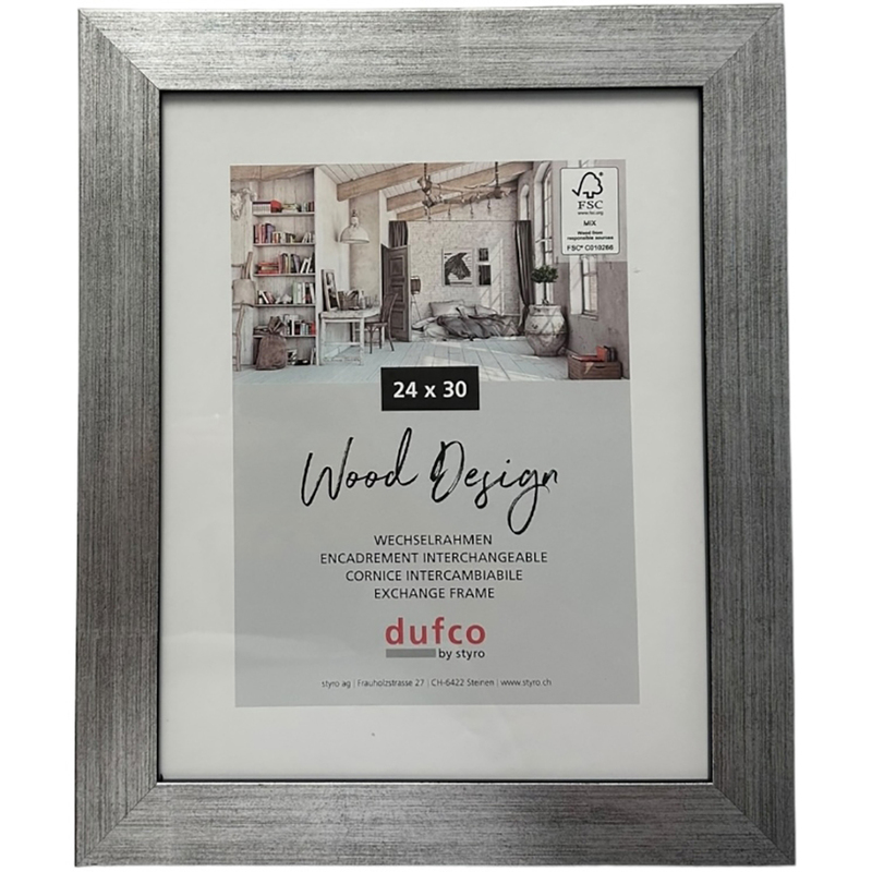Dufco Bilderrahmen Larisis, 24 x 30 cm, silber