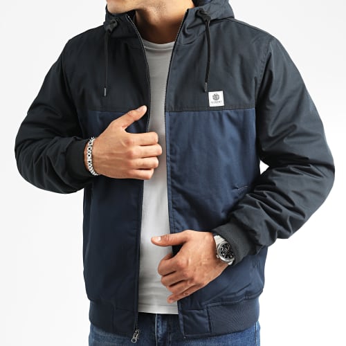Veste Zippée Capuche Dulcey 2 Tones F1JKE4-ELF2 Bleu Marine Noir