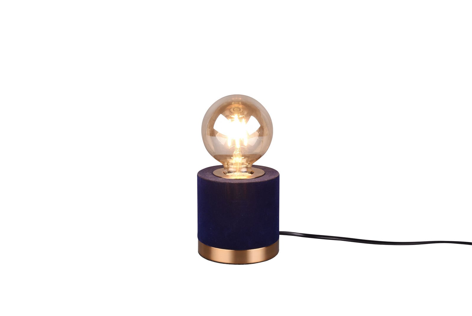 Retrofit Tischlampe JUDY messingfarbig /blau