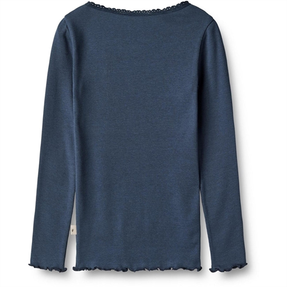 Blue Waves Rib Bluse Reese - Wheat → Luksusbaby.dk