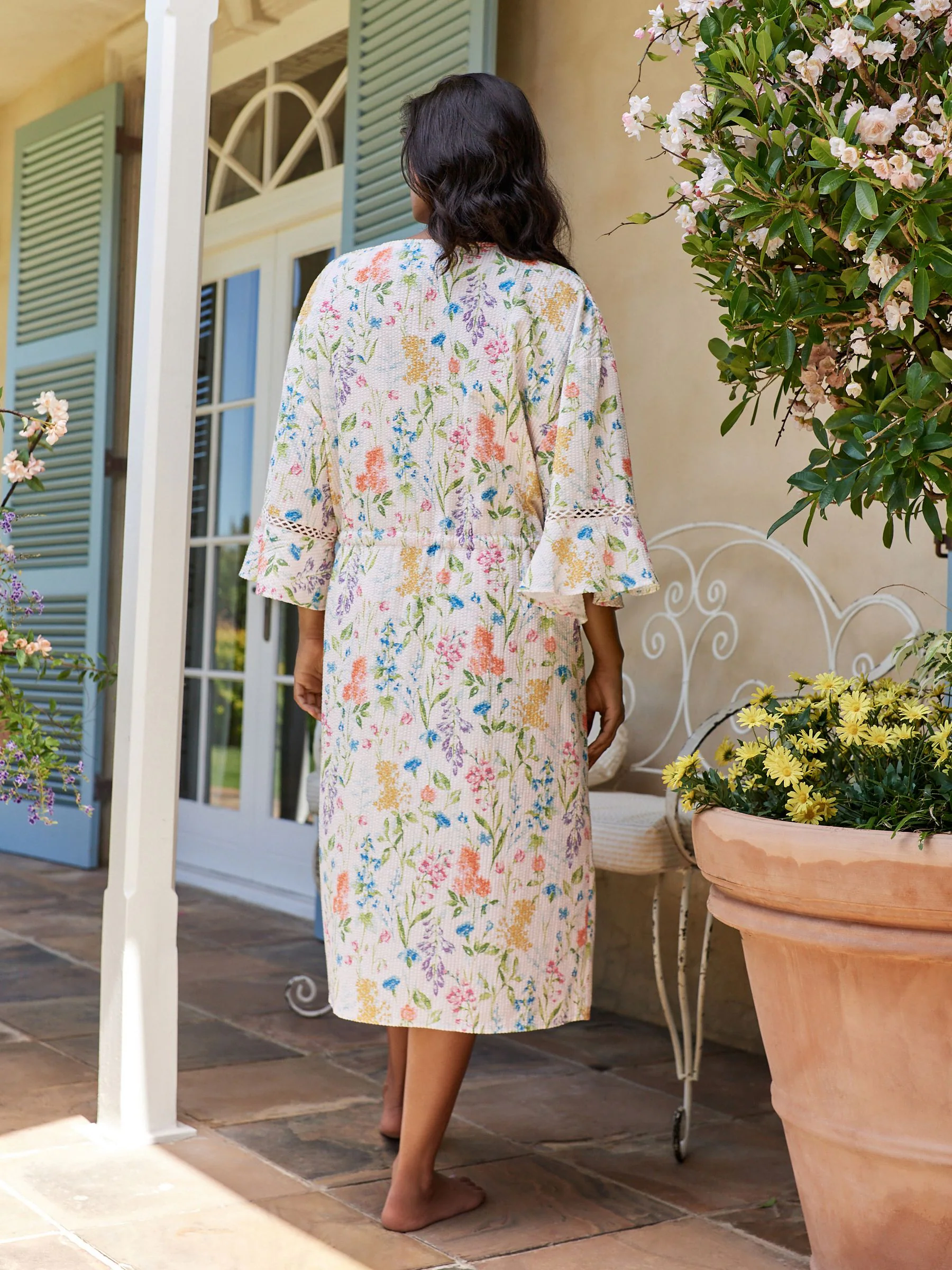 Laura Ashley lichtgewicht seersucker kamerjas