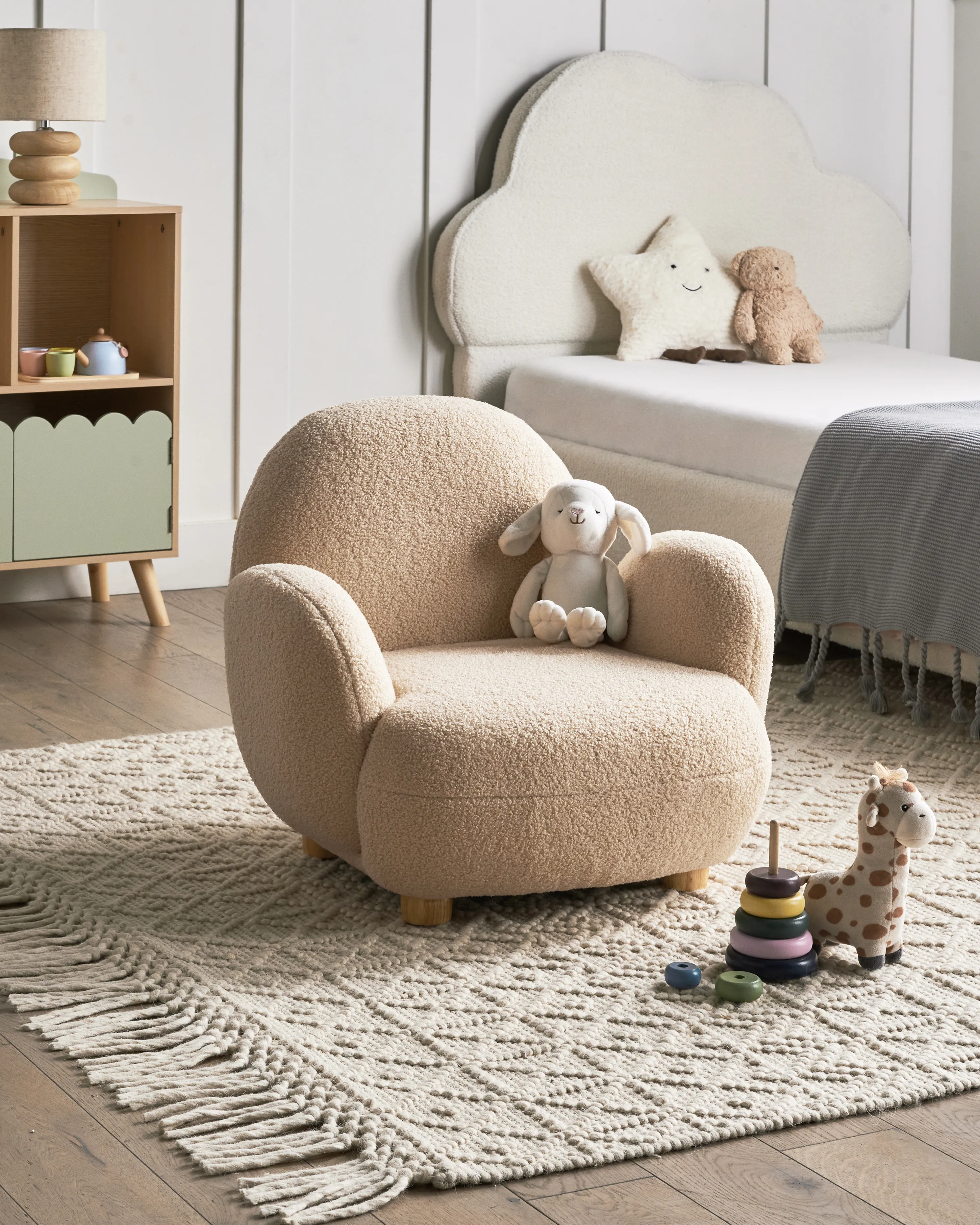 Kinderfauteuil HEM Bouclé Beige