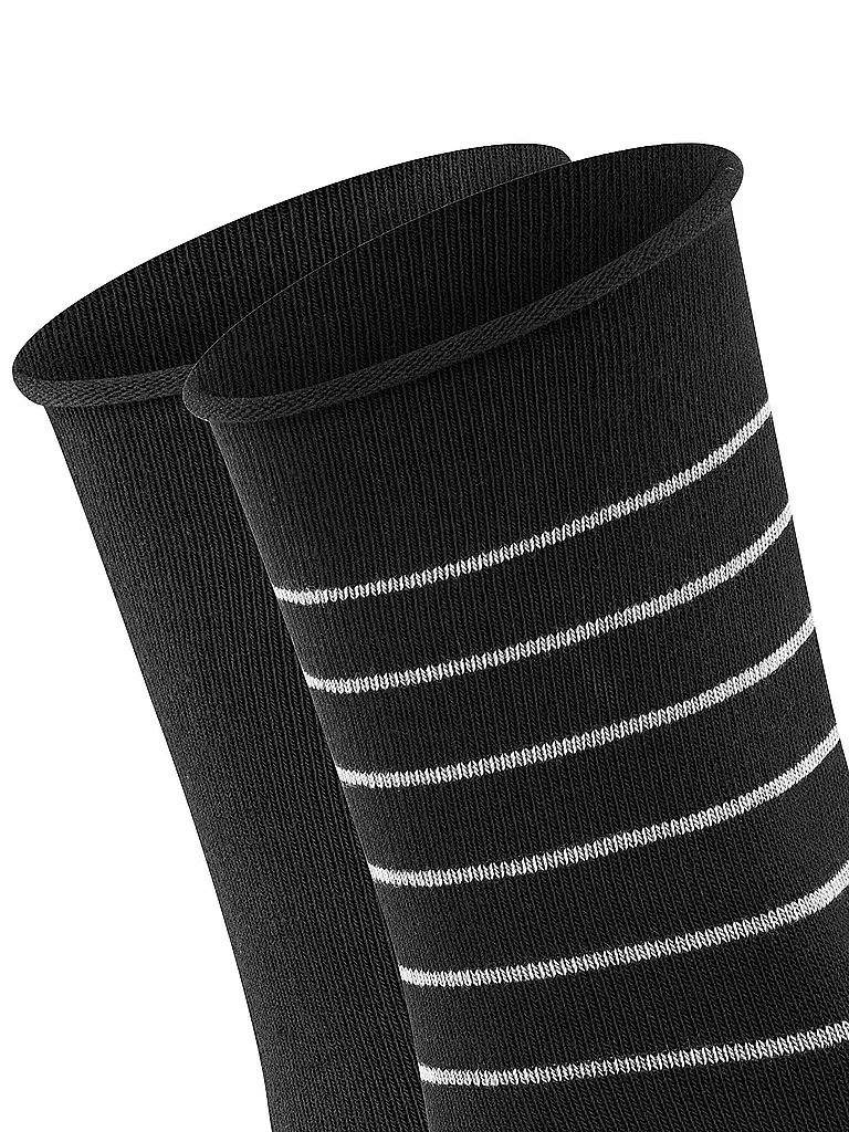 FALKE Sneakersocken Happy Stripe 2er Pkg black schwarz