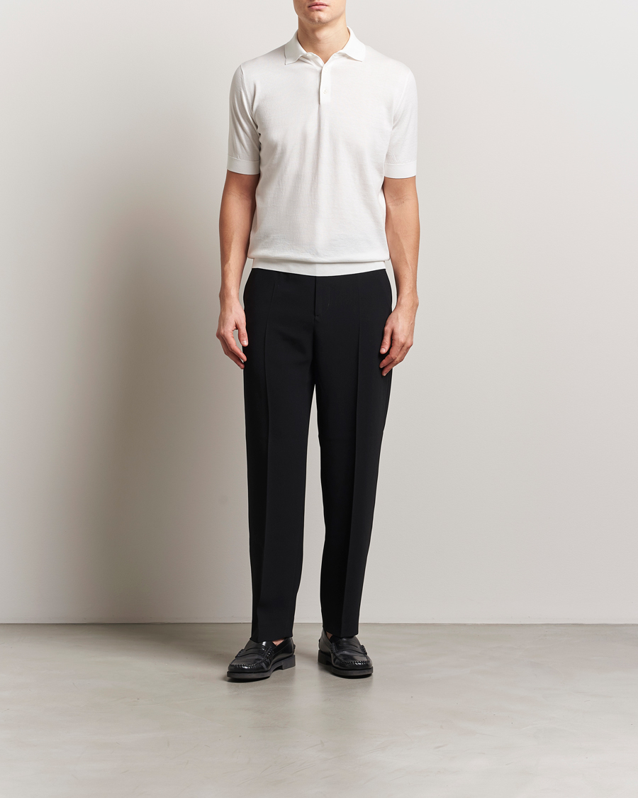 Lardini Knitted Cotton Polo White