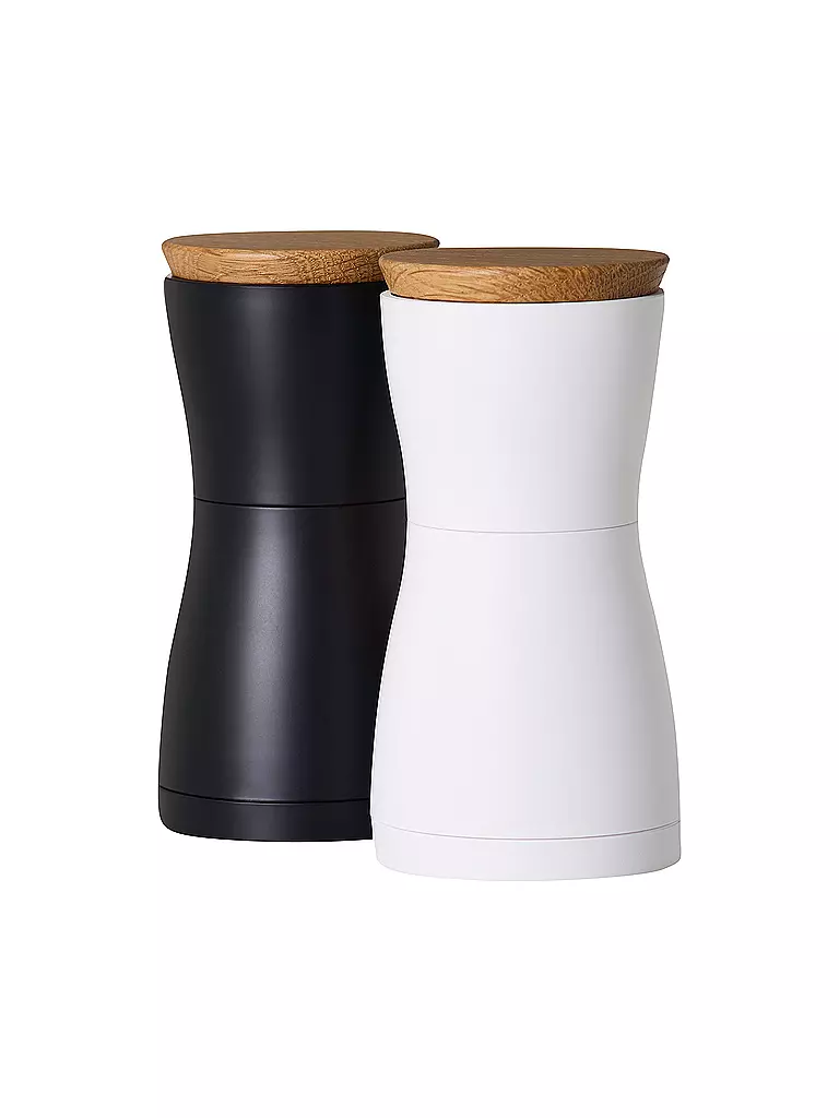 AD HOC Set Salz- und Pfeffermühle 13,3cm TWIN black/white weiss