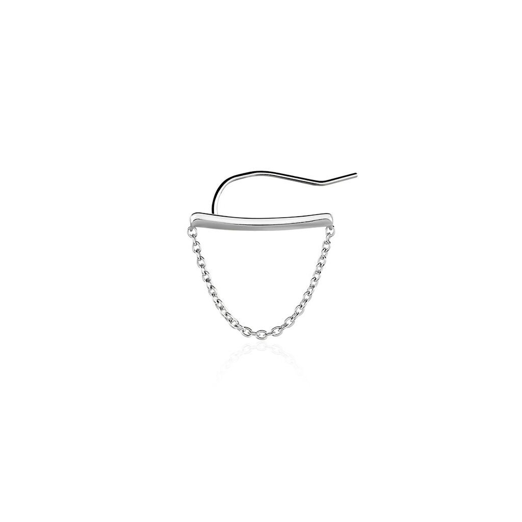 Bijoux D'oreilles Parigi Argent Blanc
