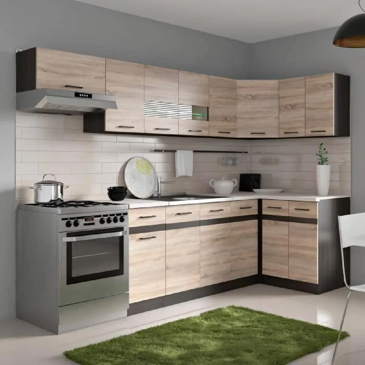 CSTORE JUNONA Cuisine d'angle - Chêne Sonoma