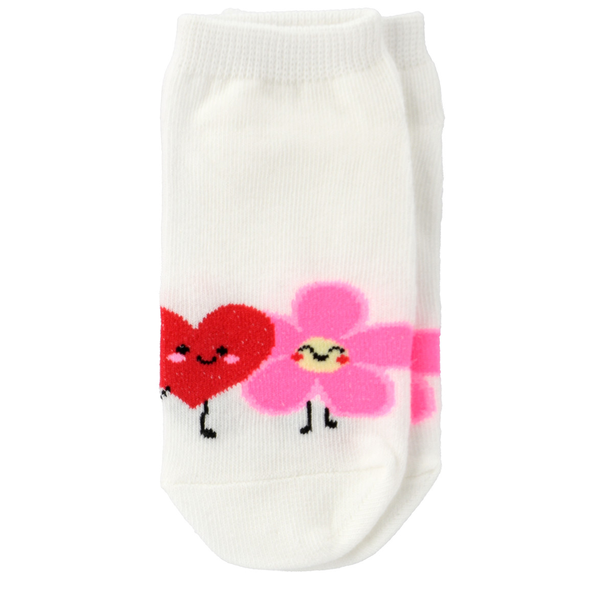 Famy 5 Paar Mädchen Sneaker-Socken im Set helllila / rosa / weiss