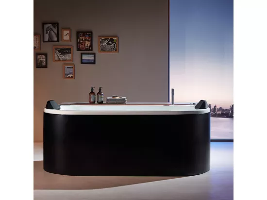 Baignoire balneo NEO BLACK 1 place ARCHIPEL® 180x80
