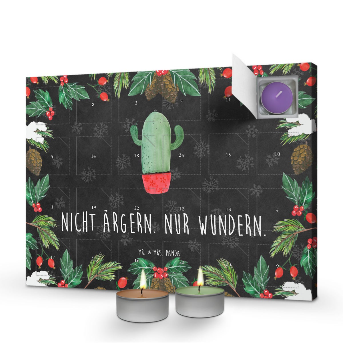 Mr. & Mrs. Panda Geurkaars Adventskalender Cactus Fury - Zwart