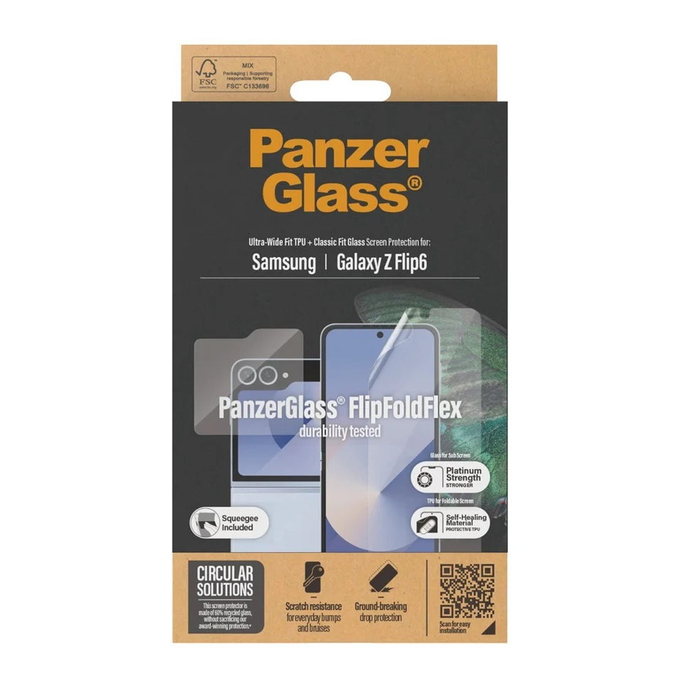 PanzerGlass - Skræmbeskyttelse - Samsung Galaxy Z Flip6 - Glass & Film