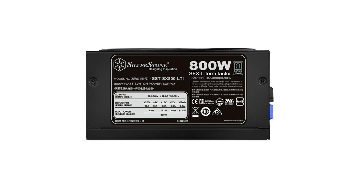 SilverStoneSX800-LTI v1.2, modulaire 800 watt voeding   (Zwart, 4x PCIe)