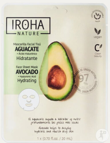Iroha Masque Hydratant Avocat 1 Pièce