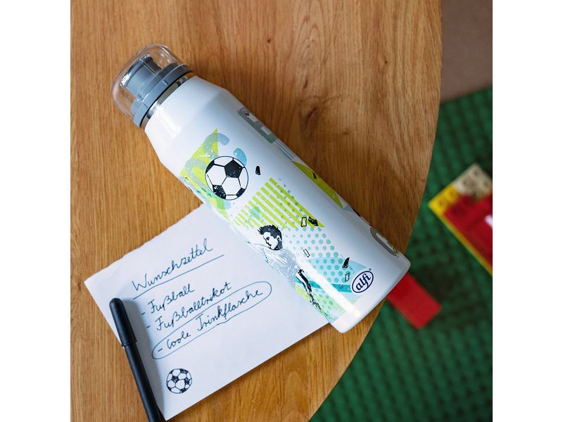 Alfi Thermosflasche Kids Goal 500 ml, Weiss Isolierflasche