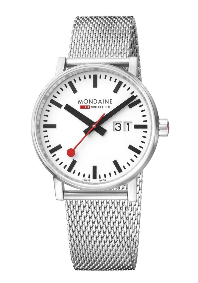 Mondaine SBB evo Armbanduhr Silber MSE.40210.SM