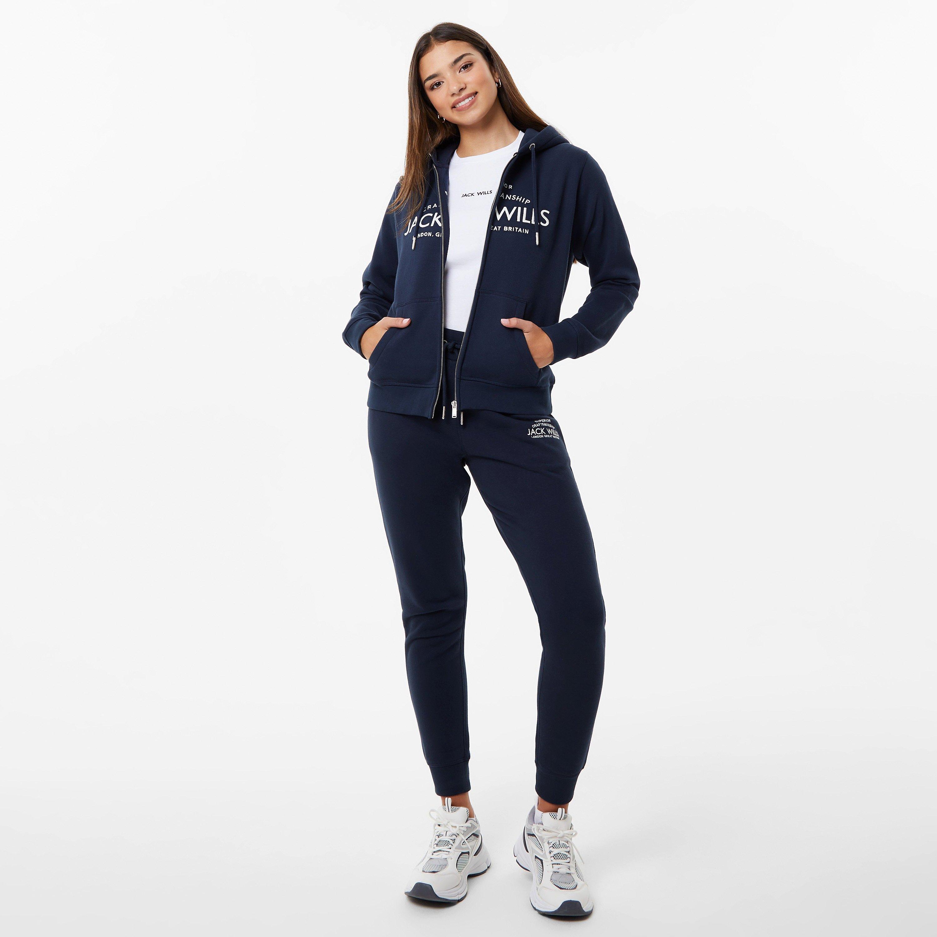Jack Wills JW Hunston Logo Zip Hoodie