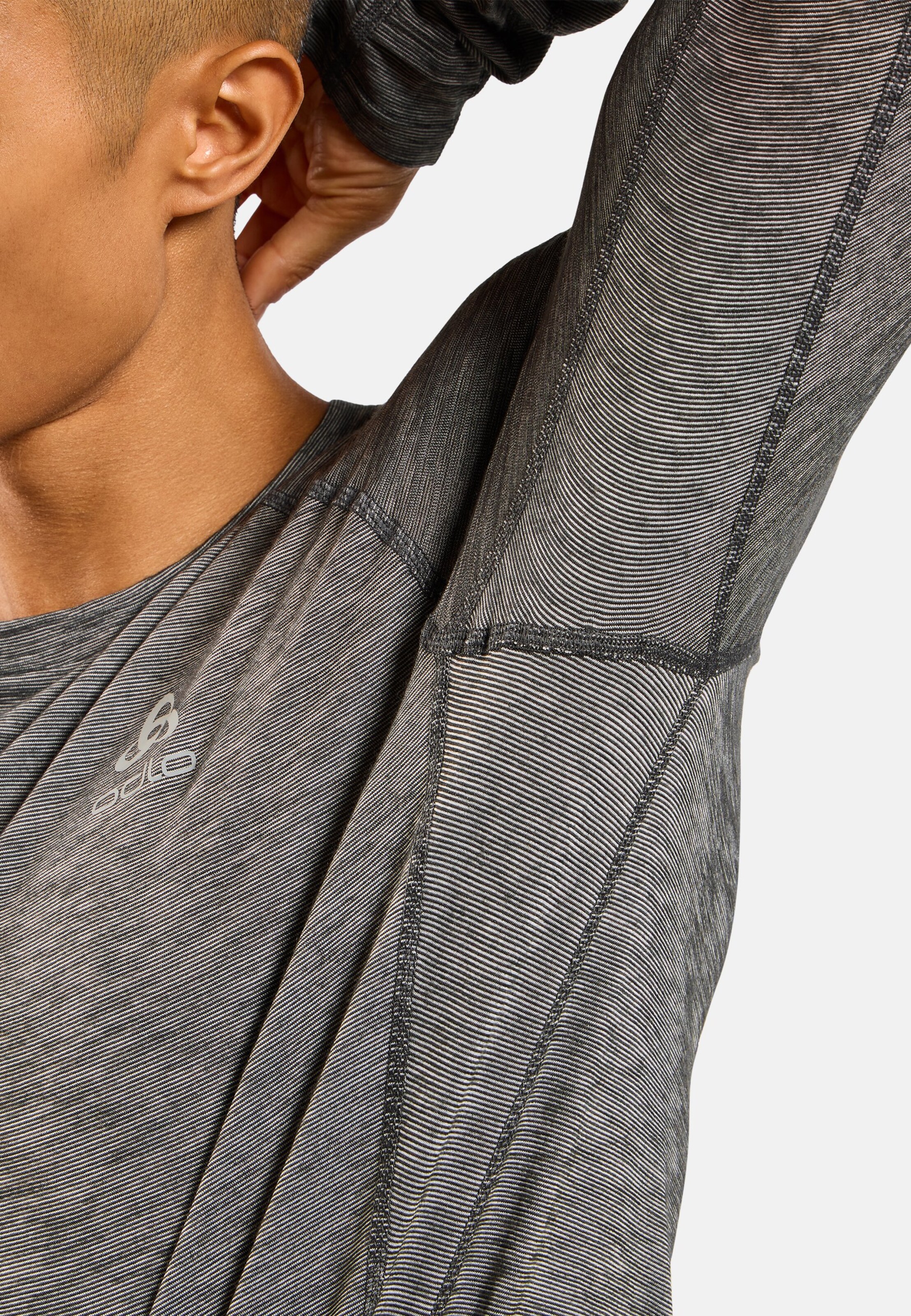 Langärmeliges X-Alp Performance Wool 115 Trailrunning-Shirt in grey melange