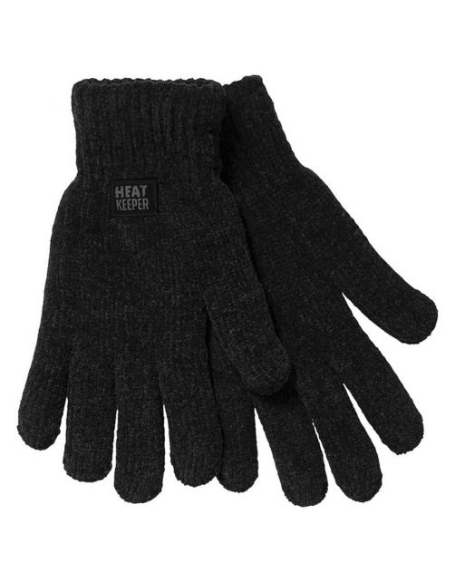 Heatkeeper Handschoen Chenille - Handschoenen - Zwart One Size