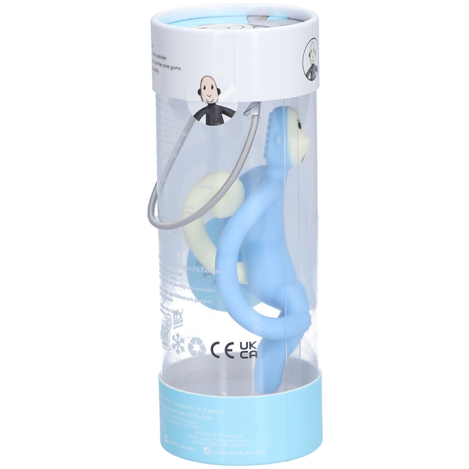 Matchstick Monkey Beißring Hellblau