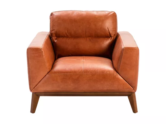 Fauteuil en cuir et pieds en bois 5036 ANGEL CERDA
