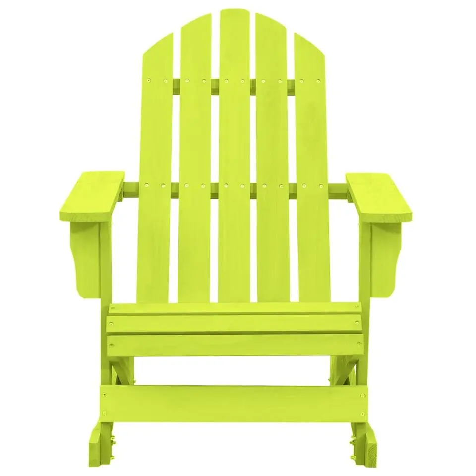 vidaXL - Schommelstoel Adirondack - Groen - Hout