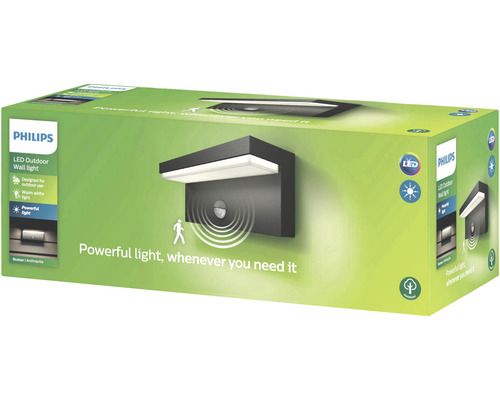LED Sensor Buitenwandlamp 4.5W 1000 lm Warm Wit Bustan Antraciet